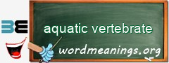 WordMeaning blackboard for aquatic vertebrate